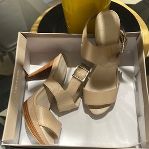 Gently loved nude platform sandals